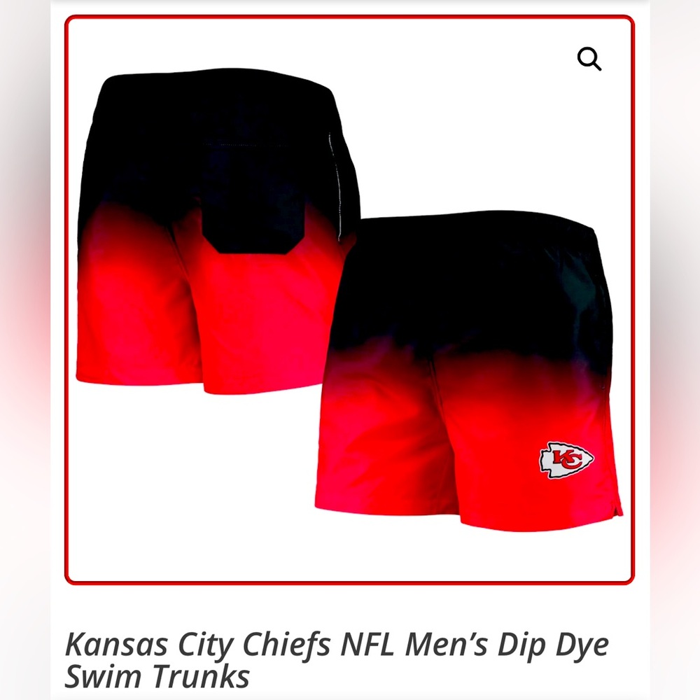 Kansas City Chiefs NFL Men’s Swim Trunks Mens small